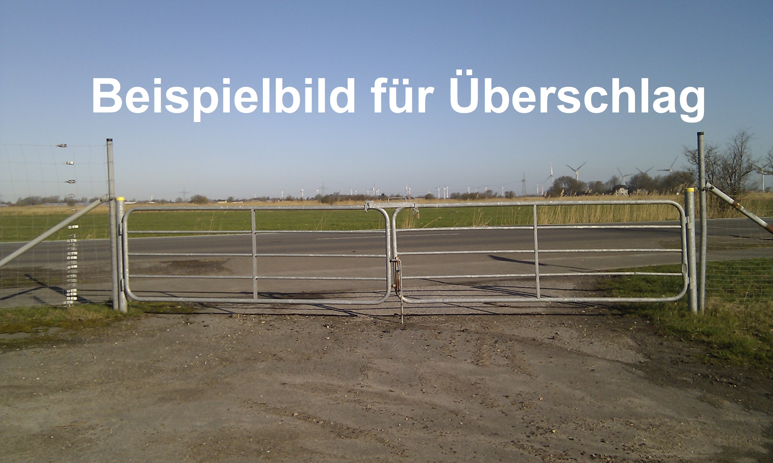 Überschlag für Weidetor