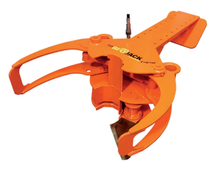 Energieholzgreifer Biojack 160 boom für Baggeranbau