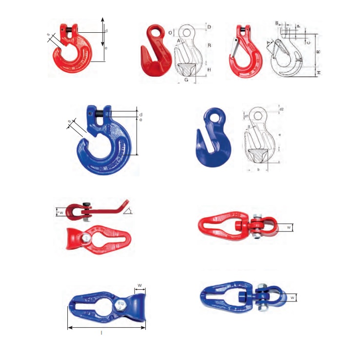 Haken und Seilgleitbügel