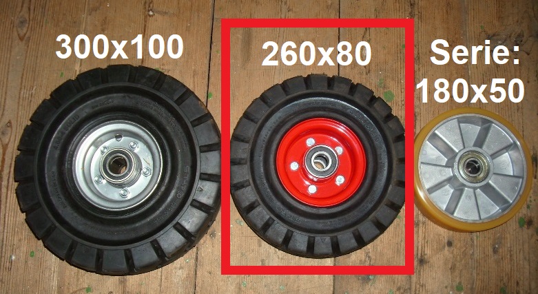 Räder 260x80 für Kehrmaschine BMB