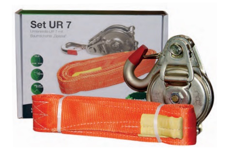 Umlenkrollen-Set UR 7 mit Baumschoner für Seilwinde bis 6,5 t