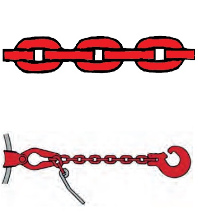 Rückekette Güte 8, 8mm, Vierkant